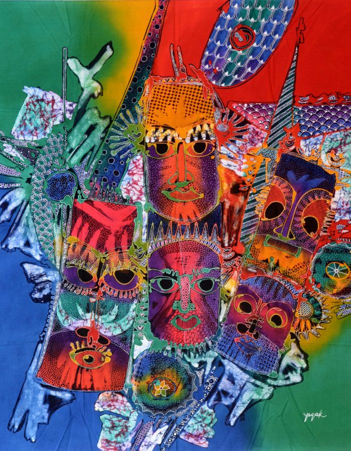 Batik Stoffbild Wandbild Motive kaufen Afrika Deko Shop 2157a