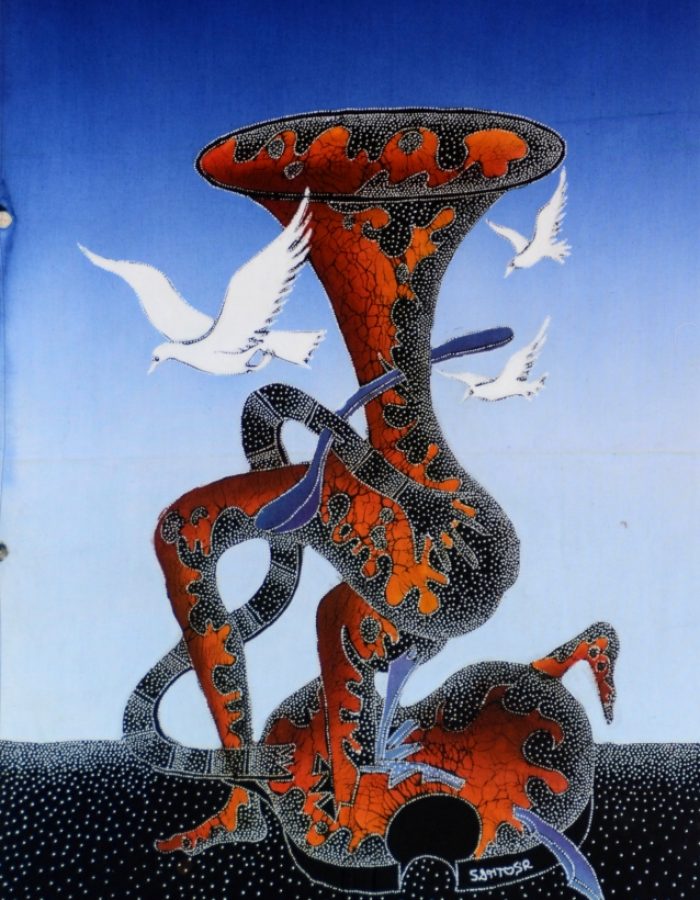 Batik Stoffbild Wandbild Motive kaufen Afrika Deko Shop 2195a