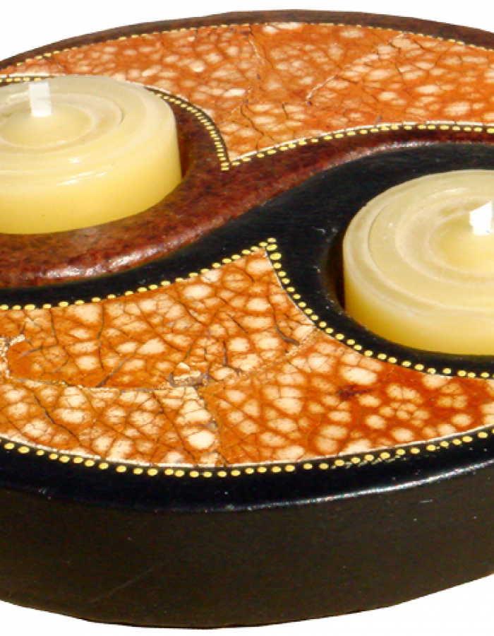 Kerzenständer Kerzenhalter Teelicht Yin Yang kaufen Afrika Deko Shop 2866a