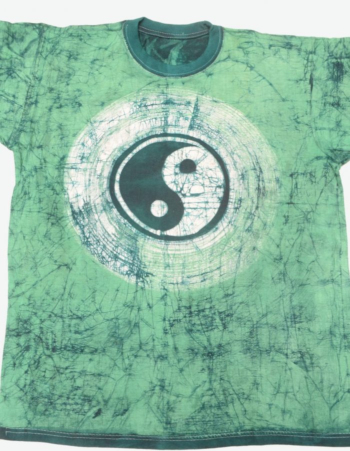 T-Shirt Batik-Shirt afrikanisch Ying Yang Symbo kaufen Afrika Deko Shop 2402a
