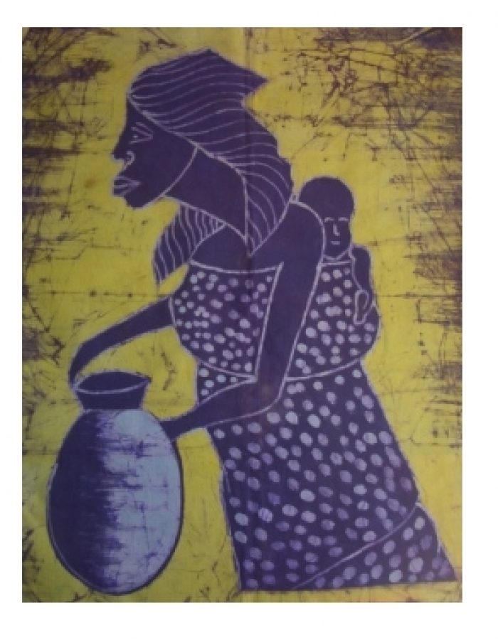 Batik Stoffbild Wandbild Motive kaufen Afrika Deko Shop 1167a
