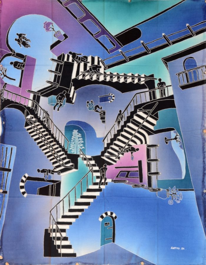 Batik Stoffbild Wandbild Motive kaufen Afrika Deko Shop 22214a